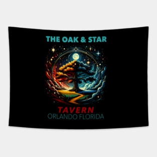 The Oak and Star Orlando Florida Theme Park Bar Tapestry