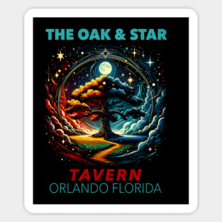The Oak and Star Orlando Florida Theme Park Bar Magnet