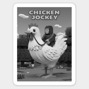 Chicken-Jockey - Funny Bigfoot riding chicken #2 Sticker
