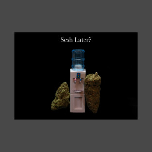 Sesh Later w/ Blueberry Muffin - Weed Design T-Shirt