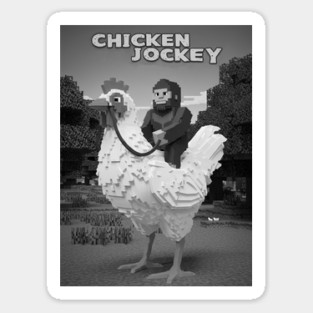 Chicken-Jockey - Funny Bigfoot riding chicken #3 Sticker