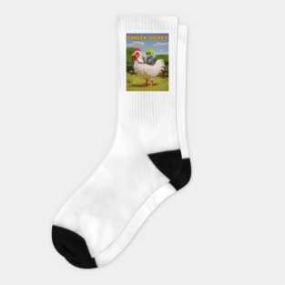 Chicken-Jockey - Funny Alien riding chicken Socks