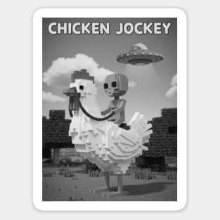 Chicken-Jockey - Funny Alien riding chicken #3 Sticker