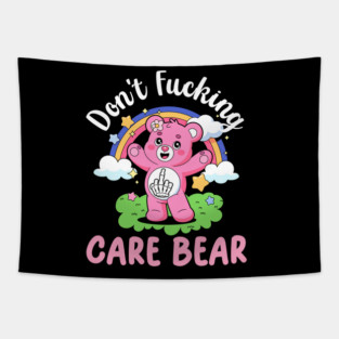 Don't Care Bear Funny Meme Tapestry