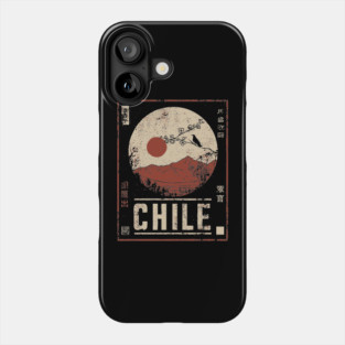 Chile Landscape Japanese Travel Poster Phone Case