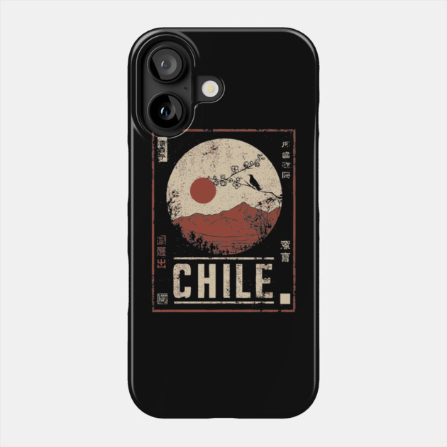 Chile Landscape Japanese Travel Poster Phone Case by TuncGK