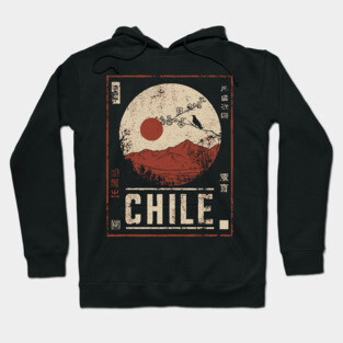 Chile Landscape Japanese Travel Poster Hoodie
