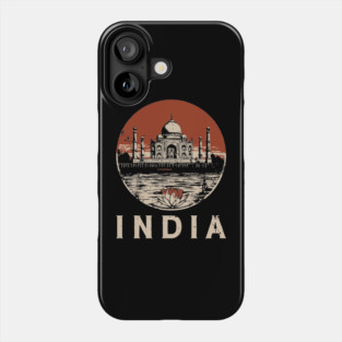India Taj Mahal and Lotus Flower - Rebirth Phone Case