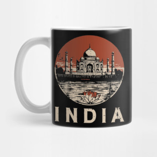 India Taj Mahal and Lotus Flower - Rebirth Mug
