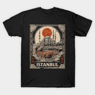 Istanbul Hagia Sophia in Retro Japanese Poster Style T-Shirt