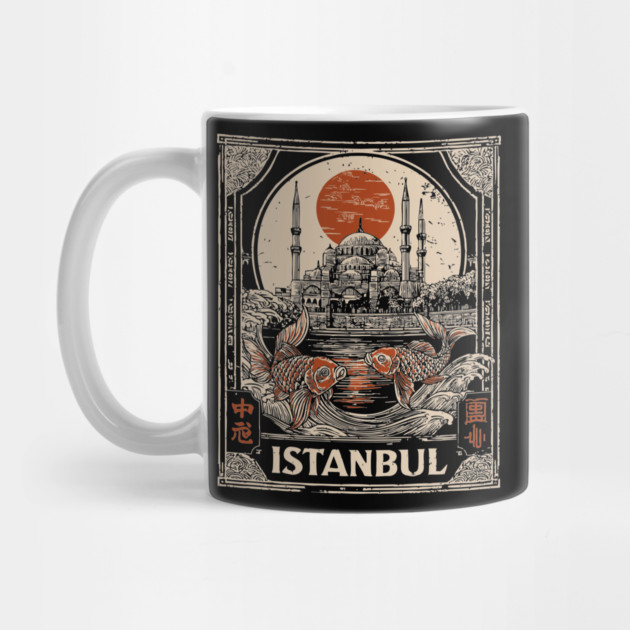Istanbul Hagia Sophia in Retro Japanese Poster Style by TuncGK