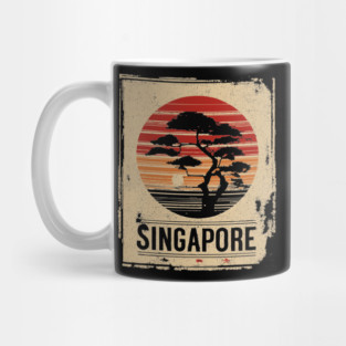 Singapore Marina Bay Sands Sunset Japanese Style Art Mug