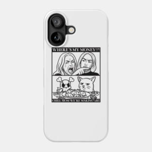 CHILL MOM WE’RE MAKING ART – Smudge Cat Meme Remix Phone Case
