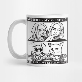 CHILL MOM WE’RE MAKING ART – Smudge Cat Meme Remix Mug