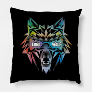 Lone Wolf. Independent Warrior! Pillow