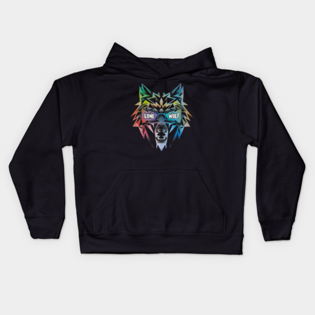 Lone Wolf. Independent Warrior! Kids Hoodie by JumpRopeaDope