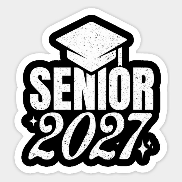 Senior - 2027 - Graduation - Class - of - 2027 - Retro Sticker by ArtistTee ⭐⭐⭐⭐⭐