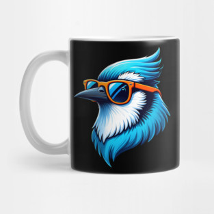 Blue Jay Wearing Sunglasses Mug