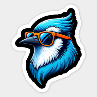 Blue Jay Wearing Sunglasses Magnet