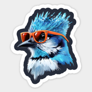 Blue Jay Wearing Sunglasses Magnet