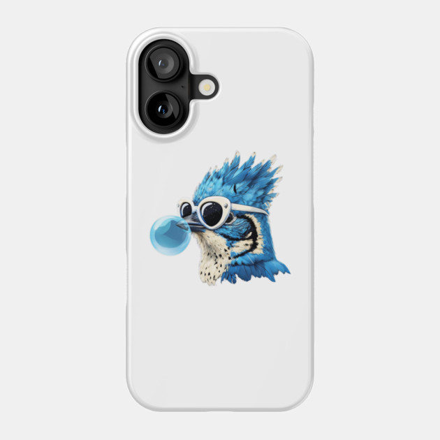 Blue Jay Wearing Sunglasses Phone Case by Creatifly Graphic Tees