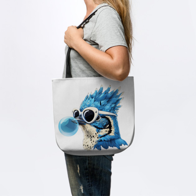 Blue Jay Wearing Sunglasses by Creatifly Graphic Tees