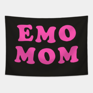Retro Emo Mom Typography Pink Tapestry
