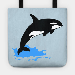 Killer Whale – Orca Leaping from Water, Cool Sea Creature for Coastal Vibes Tote