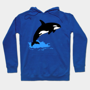 Killer Whale – Orca Leaping from Water, Cool Sea Creature for Coastal Vibes Hoodie