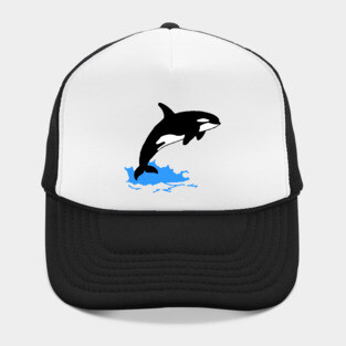 Killer Whale – Orca Leaping from Water, Cool Sea Creature for Coastal Vibes Hat