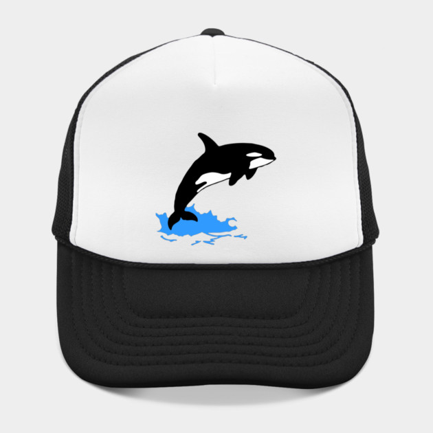 Killer Whale – Orca Leaping from Water, Cool Sea Creature for Coastal Vibes by DonWillisJrArt