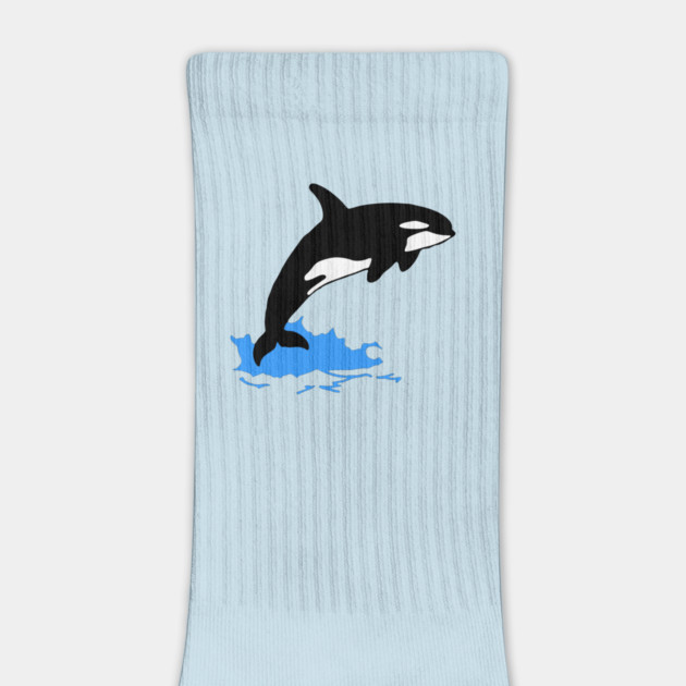 Killer Whale – Orca Leaping from Water, Cool Sea Creature for Coastal Vibes by DonWillisJrArt