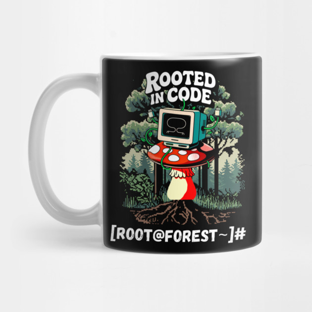 Rooted in Code – Forest Terminal Aesthetic by Hobby Helpers Merch