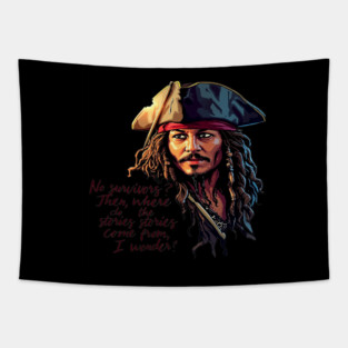 Captain Jack Sparrow - Pirates of the Carribean Tapestry