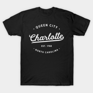 Vintage Classic Retro Charlotte North Carolina Novelty T-Shirt
