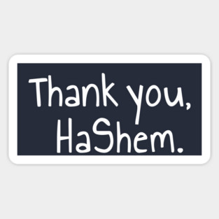 Thank You, HaShem – Grateful Simplicity Sticker