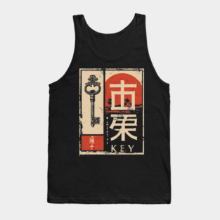 The Key – Minimalist Vintage Japanese Symbolic Print Tank Top