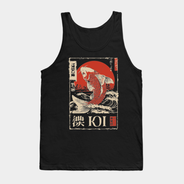 Koi Fish Yin Yang Poster – Japanese Minimalist Zen Flow Design Tank Top by TuncGK