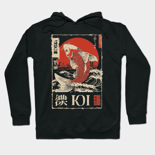 Koi Fish Yin Yang Poster – Japanese Minimalist Zen Flow Design Hoodie by TuncGK