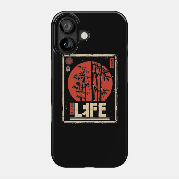 Bamboo Life Poster – Minimalist Japanese Nature-Inspired Zen Print Phone Case by TuncGK
