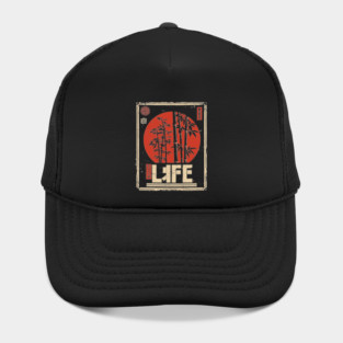 Bamboo Life Poster – Minimalist Japanese Nature-Inspired Zen Print Hat