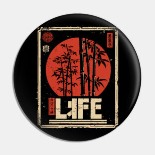 Bamboo Life Poster – Minimalist Japanese Nature-Inspired Zen Print Pin