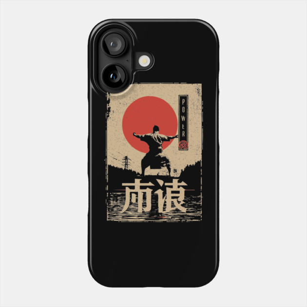 Martial Power Poster – Minimalist Japanese Warrior Energy Print Phone Case by TuncGK