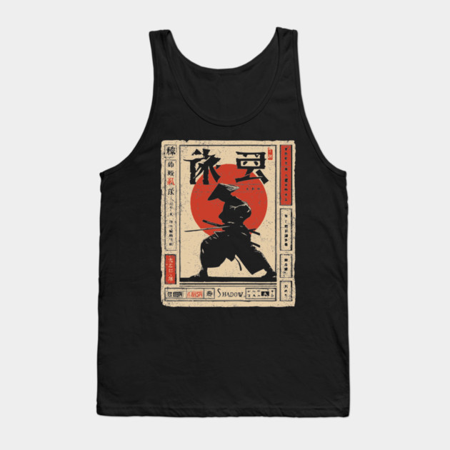 Shadow Warrior Poster – Japanese Minimalist Shinobi Combat Aesthetic Tank Top by TuncGK