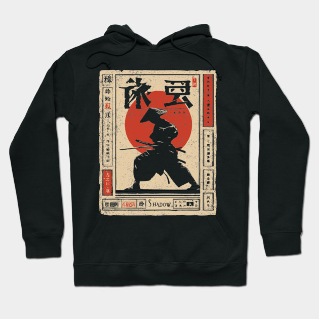 Shadow Warrior Poster – Japanese Minimalist Shinobi Combat Aesthetic Hoodie by TuncGK