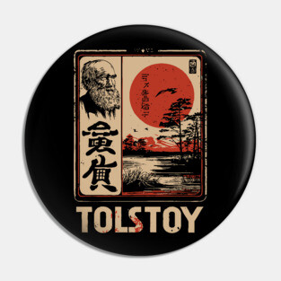 Tolstoy Wisdom Poster – Japanese Minimalist Literary Legend Print Pin
