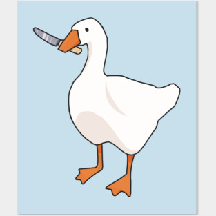 Goose with a knife Posters and Art