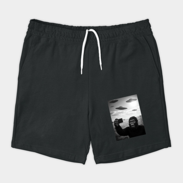 Funny Scared Bigfoot Selfie with UFOs in African Savanna by Megadorim