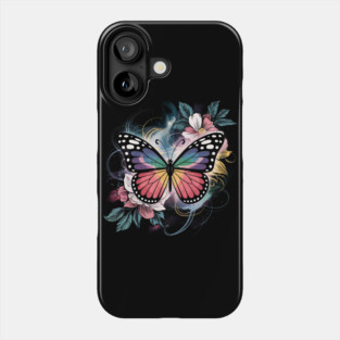 Surreal Butterfly with Celestial Rainbow Wings Phone Case