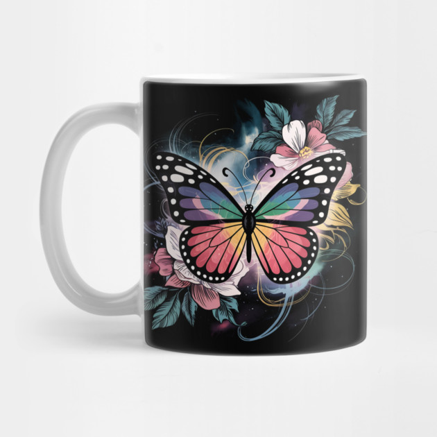 Surreal Butterfly with Celestial Rainbow Wings by BirdsnStuff